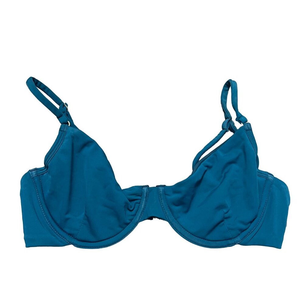 Fella Swim Wired Teal Blue Bikini Top Size XSmall